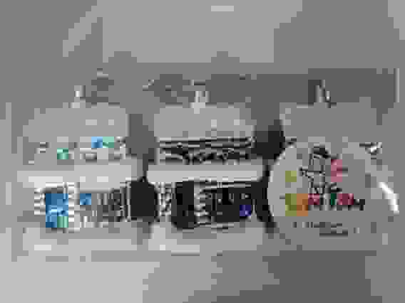 Набор елочных украшений &quot;Дома&quot; 3 шт., 7 см. (02 цвет: серебро.)