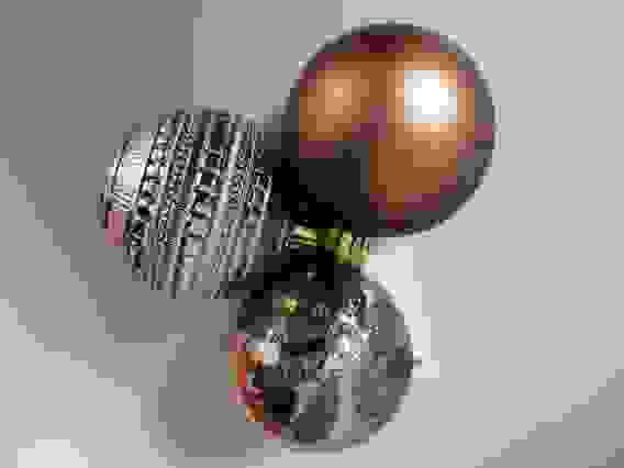 Набор елочных шаров на связке, 3 шт., d 6 см. Цвет: кофейный. (AR/18L601A+H147/RU)