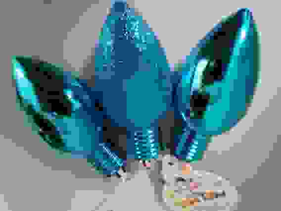 Набор елочных украшений &quot;Лампочки&quot; 3 шт.10 см. (N1-SD12-BB-BL синий)