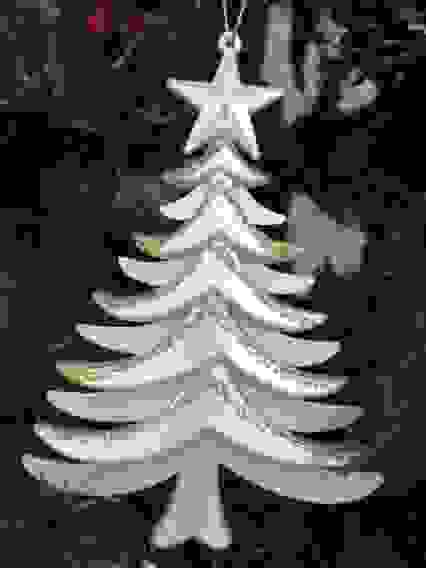 Ел. украш. Ель со звездой BW16210-C бел+зол.