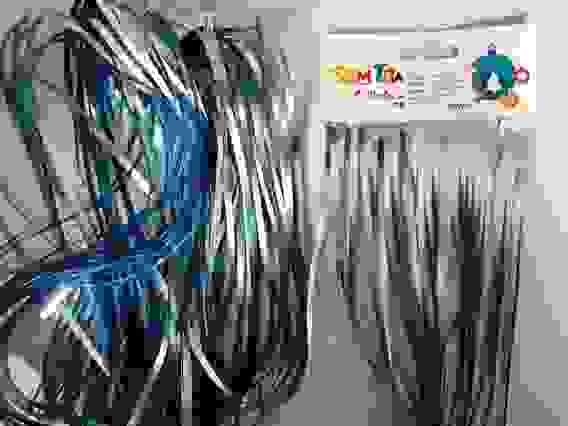 Дождь \"Металлик\". Размер: ширин 9 см, длина 150 см. (Цвет: небесно-голубой., MY-182Y/1)