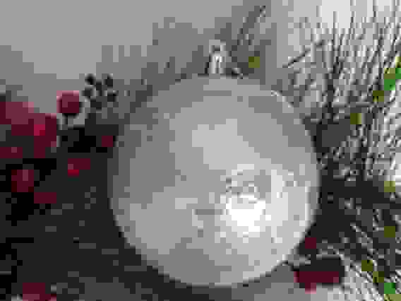 Елочный шар &quot;Морозный&quot;, d 8 см. (0193P цвет: бирюзовый)