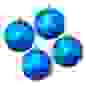 Шары Сноу Бум пластик 100мм 4шт в пакете,синий