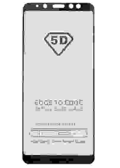 Защитное стекло Samsung A7 (2018) с рамкой 9H Full Glue без упаковки черное