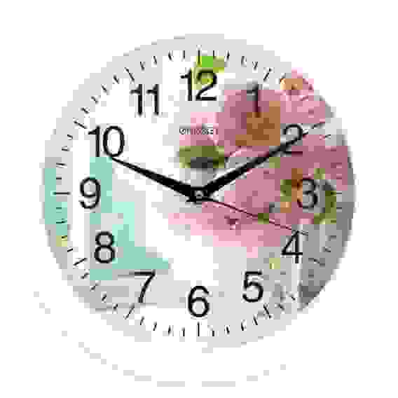 Часы настенные кварцевые ENERGY модель ЕС-96 цветы