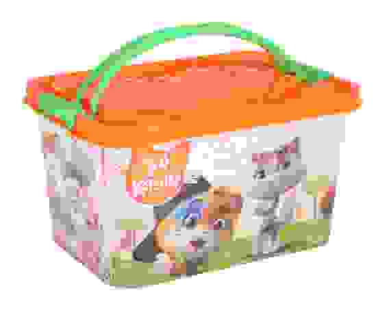 Контейнер &quot;44 котёнка&quot; 15л прямоугольный (с крышкой)