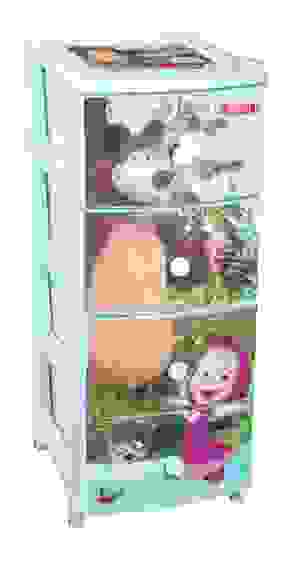 Комод детский &quot;Маша и Медведь&quot; 4-х секционный (395х500х980мм)