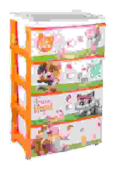 Комод &quot;44 котёнка&quot; 4-х секцион. широкий (425х560х905мм)