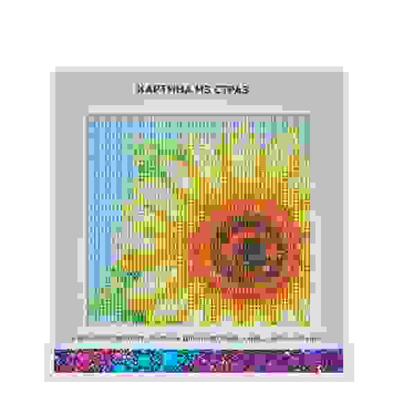 Картина из страз, 25х25см, полотно, стекло, стик, "Цветочный карнавал", 5 дизайнов