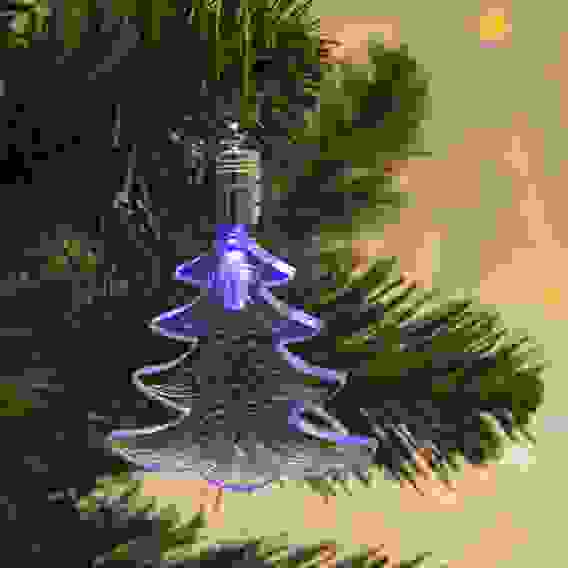 Подвеска световая &quot;Ёлка&quot; (батарейки в комплекте), 8 см, 1 LED, RGB 704849