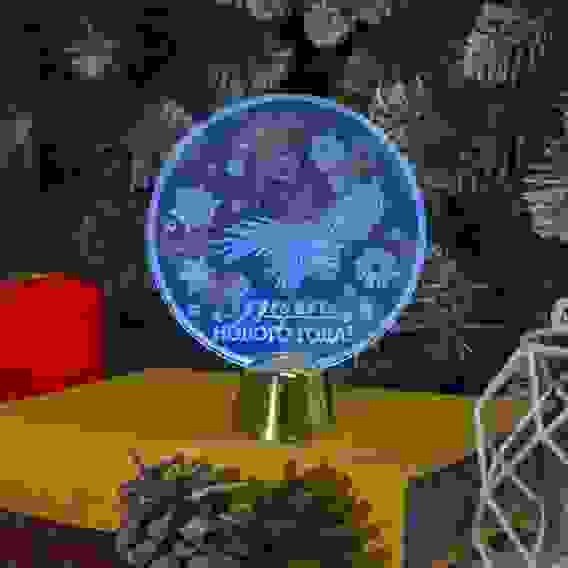 Подставка световая &quot;Снегирь&quot;, 13.5х11 см, 1 LED, батарейки в комплекте, RGB микс 2446495