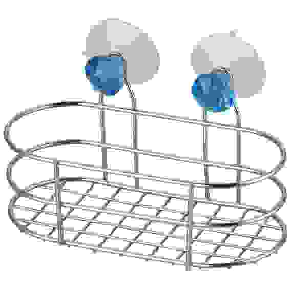 Корзинка подвесная овальная W2617 &quot;Бриллиант, синий&quot; (крепление: 2 присоски)
