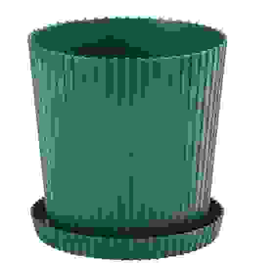 Горшок цв.\"Триумф\" 1,2л (темно-зеленый) (уп.22)