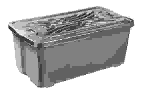 Контейнер \"Эконом\" 75л прямоугольный (с крышкой)