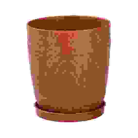 Горшок цв.&quot;Бочонок&quot; 0,8л (коричневый) (уп.20)