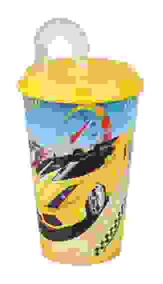 Стакан &quot;Лидер&quot; 0,5л (с крышкой и трубочкой) (уп.30)