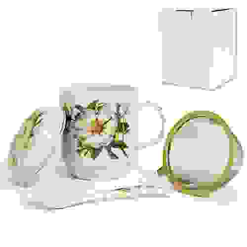 Кружка заварочная с метал.ситом и ложкой БЕЛЫЙ ШИПОВНИК 350 мл бел.уп. 545787