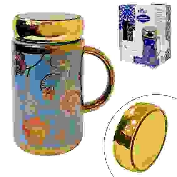 Кружка с крышкой БИРЮЗА 500 мл цв.уп. 593102