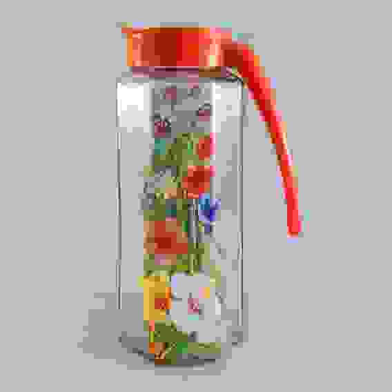 Кувшин 1,0 л ШЕСТИГРАННИК дек. \"ТРОПИЧЕСКИЙ БУКЕТ, КОЛИБРИ\" 5441552