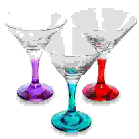 Набор бокалов 3шт. (44410(v=190мл)*153+120+108) цветная ножка 96180 Enjoy\"