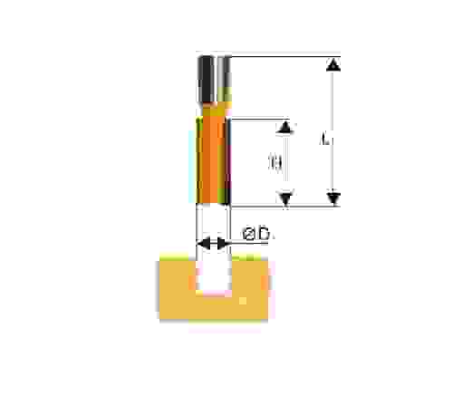 Фреза пазовая прямая ЭНКОР d10мм хвост.8мм H раб.25мм,L 57мм