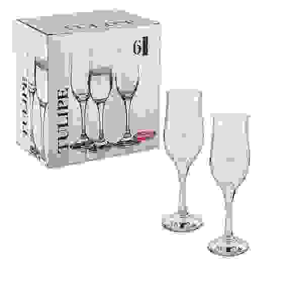 Набор 6-ти фужеров шампанск. 190сс/8/128 44160/Бол Tulipe&quot;