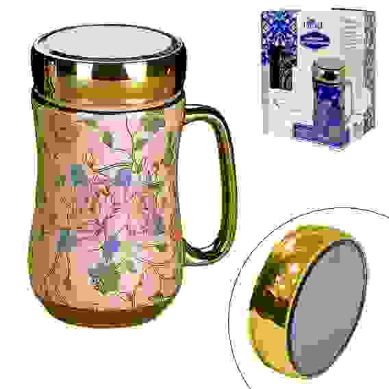 Кружка с крышкой БИСКВИТ 500 мл цв.уп. 593107