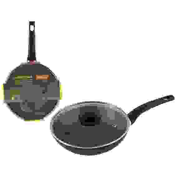 Сковорода из кованого алюминия с крышкой серия STELLA, диам 22 см