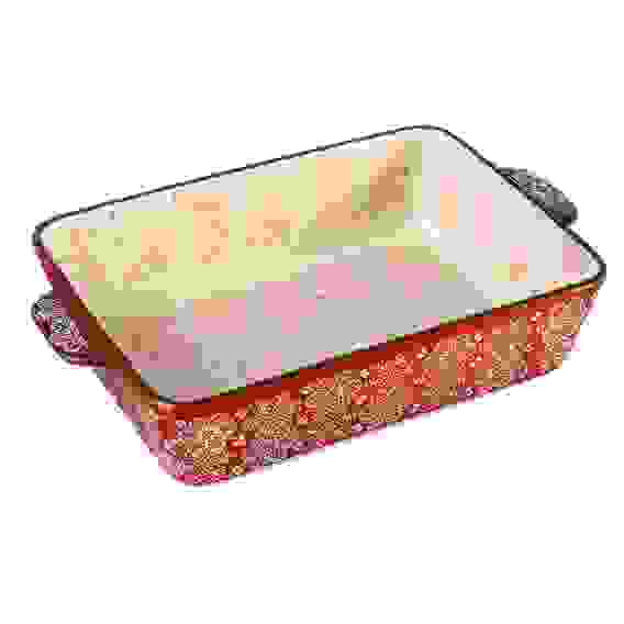 Форма для запекания и сервир. прямоуг. с ручками, керамика, 27,5х17,5х5,5см, красная, новая MILLIMI