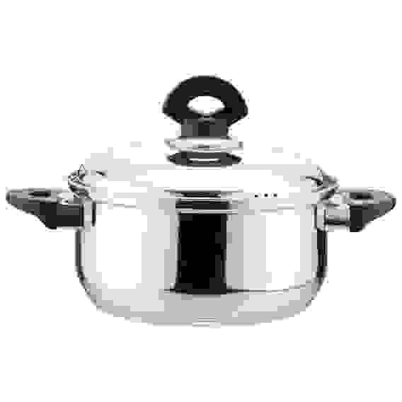 Кастрюля с крышкой из нерж. стали P-01A-22, 3,9 л, ручки - бакелит