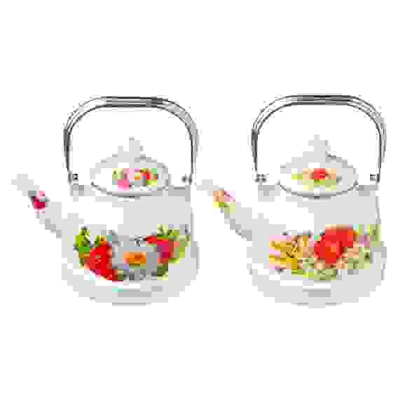 Чайник эмалированный 2,5 л, &quot;Полянка&quot;, 2 дизайна