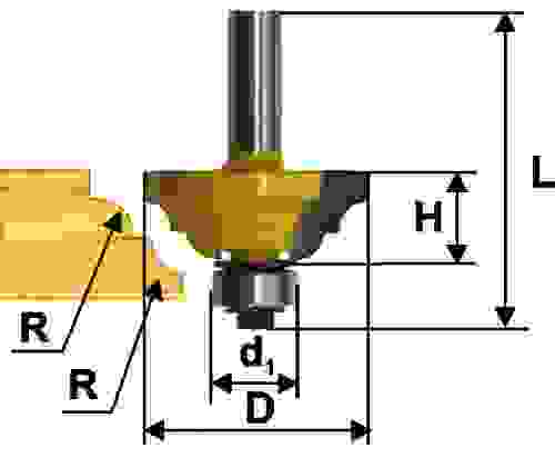 Фреза кромочная калевочная Энкор 9261