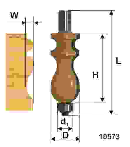 Фреза кромочная фигурная Энкор 10573