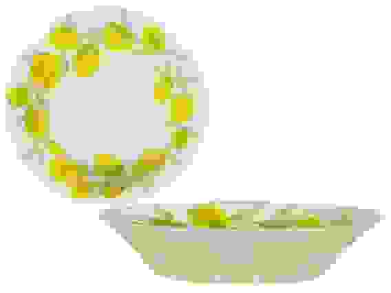 Тарелка суповая закаленная (d-220мм) D 28668 SL Lemon&quot;