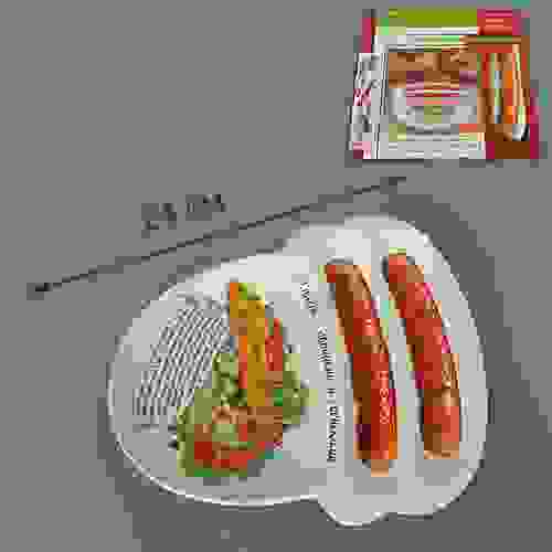 Тарелка ОМЛЕТ С ОВОЩАМИ И СОСИКАМИ 23,3*23 см цв.уп. 598080