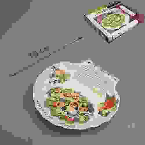 Блюдо САЛАТ С КРЕВЕТКАМИ 19*18*2,8 см цв.уп. 598005