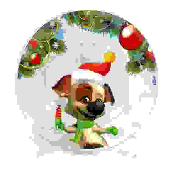 Тарелка 190 см Озорная семейка, Новый год у Бублика 628025