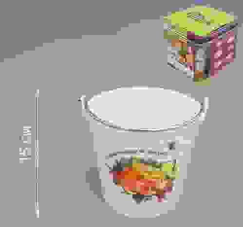 Салатник ВЕДЁРКО КВАШЕНАЯ КАПУСТА 15*13,9*14,3 см цв.уп. 598002