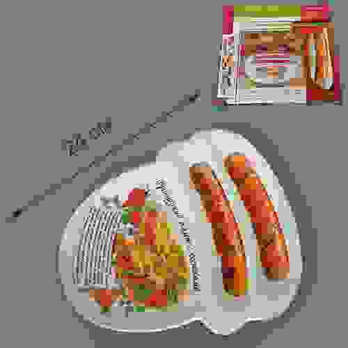 Тарелка ФРАНЦУЗСКИЙ ОМЛЕТ С СОСИСКАМИ 23,3*23 см цв.уп. 598079