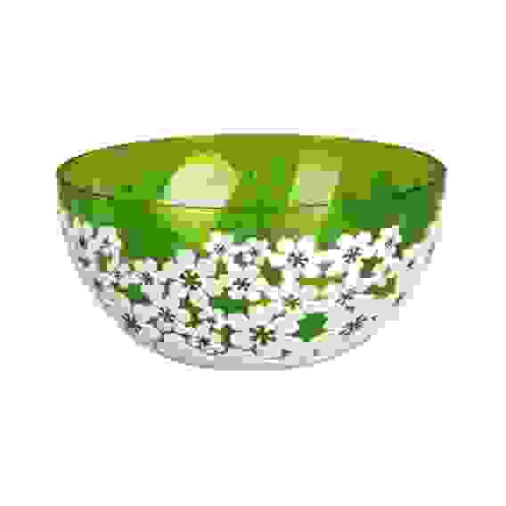 Салатник &quot;Дольче Вита&quot; люкс 1,2л (кругл)(зел-бел)(уп.22)