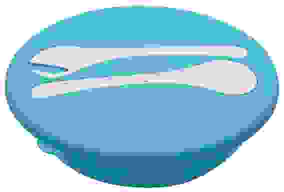 Салатница круглая с крышкой и приборами 3л