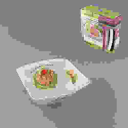 Салатник КРАБОВЫЙ САЛАТ 15,3*15,3*6 см цв.уп. 598020