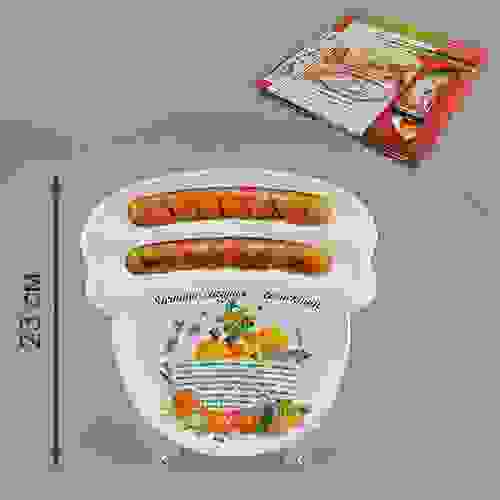 Тарелка ЯИЧНИЦА-ГЛАЗУНЬЯ С СОСИСКАМИ 23,3*23 см цв.уп. 598075