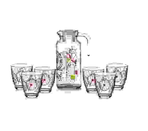 Набор 7 пр. кувшин 1300мл+ 6 стаканов 285мм Fazenda\" (43964+6*52645) 95972 D 28242