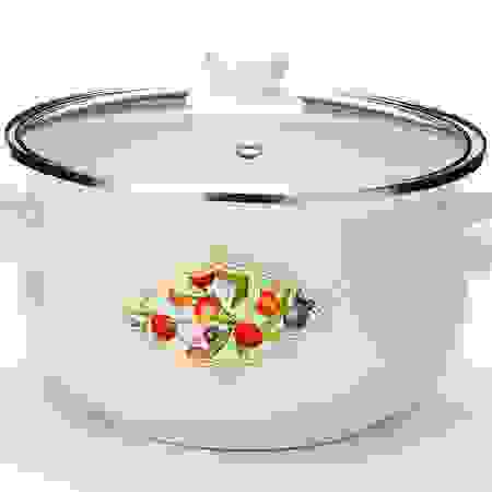 Кастрюля ЭМАЛЬ 2,7л с/кр ФРУКТЫ МВ