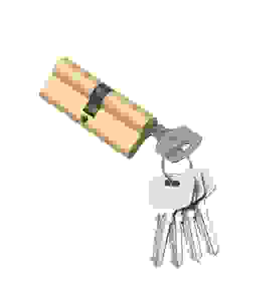 Цил. мех. простой ключ-ключ N60mm PB (Полированная латунь) MSM