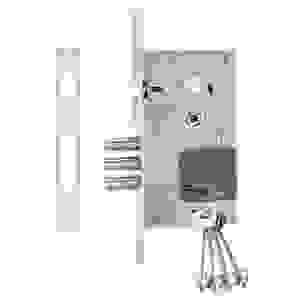 Сувальдный замок с защелкой ML85K SN (Матовый никель) MSM