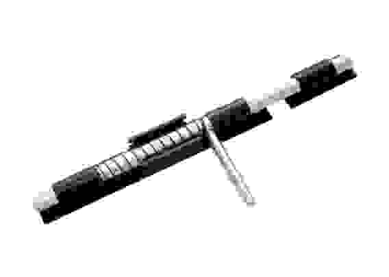 Засов ДОБРЫНЯ с пружиной 300 мм черный