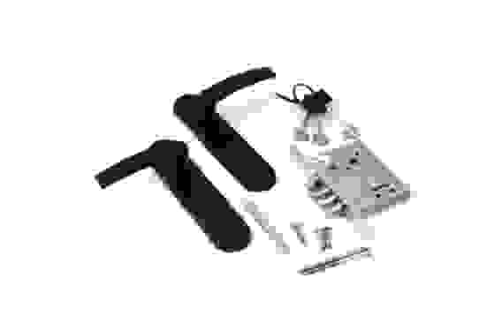 Замок врезной ПРОСАМ 77305-ЗВ9-6/13 (ручки черные) (для дверей ПРОМЕТ (Valberg), МЕГИ)