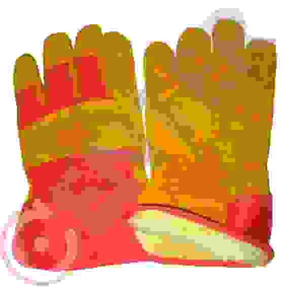 Перчатки утепленные комбинированные спилковые "Русский лев" (Марка)